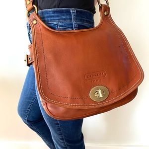 Coach 65 Anniversary Tan Leather Crossbody